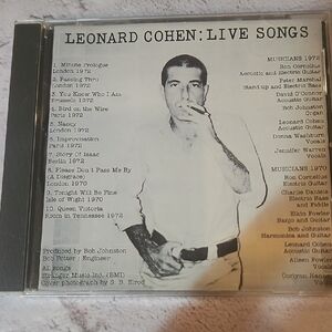 🌟3/$25🌟 Leonard Cohen: Live Songs CD